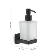 Dosasapone Gedy modello Tonga 6.3x11.7xH17.3 cm - Nero Matt by CeramicStore | Lo specialista del tuo bagno