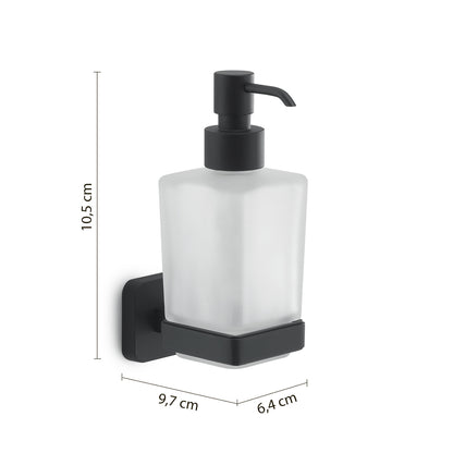 Dosasapone Gedy modello Tonga 6.3x11.7xH17.3 cm - Nero Matt by CeramicStore | Lo specialista del tuo bagno