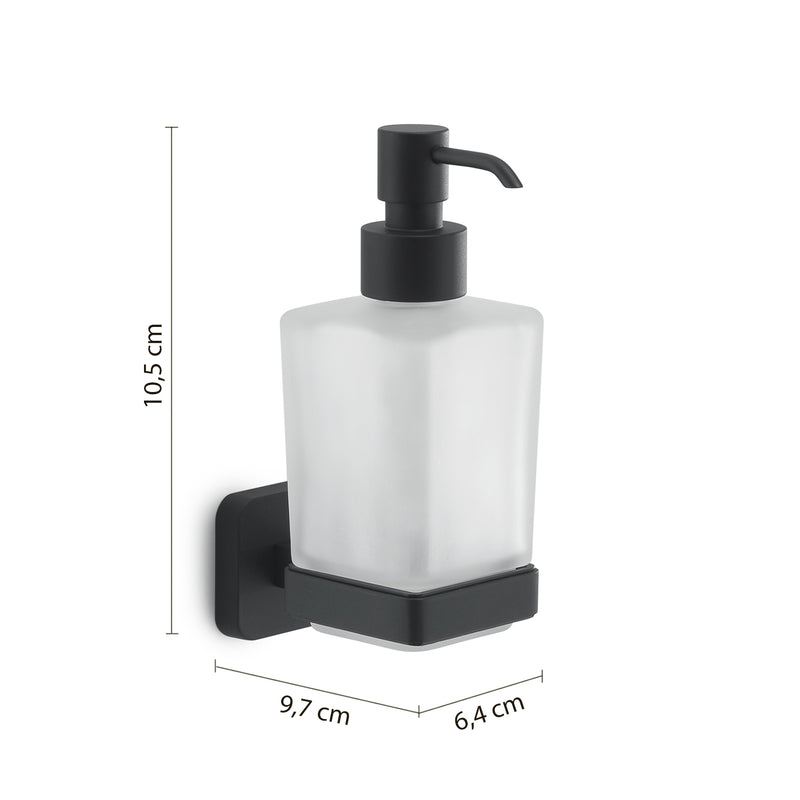Dosasapone Gedy modello Tonga 6.3x11.7xH17.3 cm - Nero Matt by CeramicStore | Lo specialista del tuo bagno