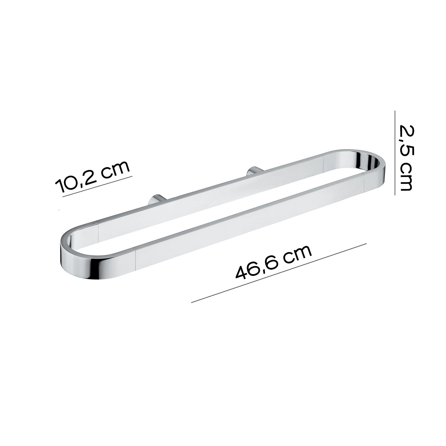 Portasalviette attrezzabile a parete Gedy serie Azzorre - Cromato by CeramicStore | Lo specialista del tuo bagno