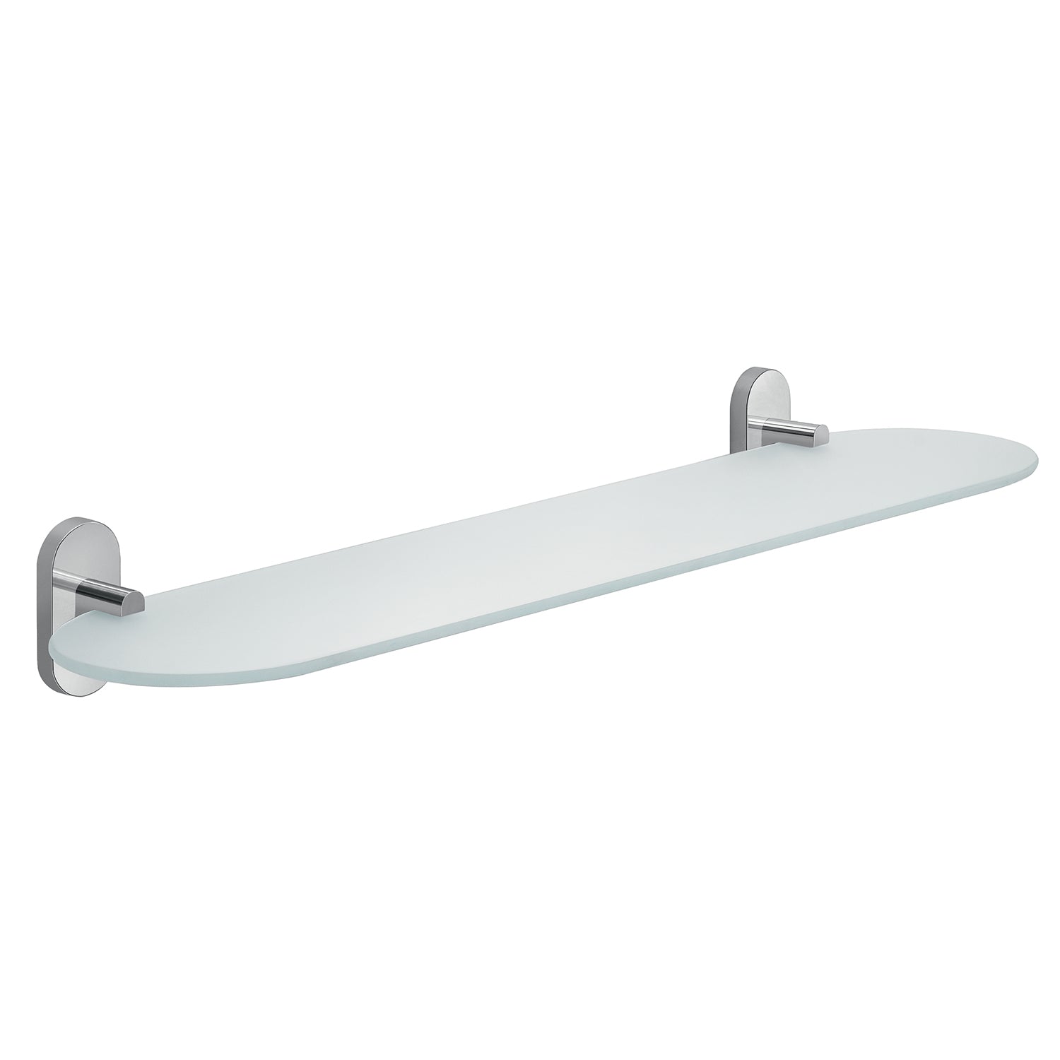 Mensola 60 cm in vetro temperato Gedy serie Febo - Cromato