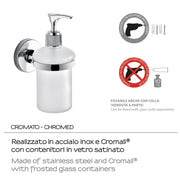 Dispenser sapone in Acciaio Inox e Cromall Gedy serie Felce - Cromato by CeramicStore | Lo specialista del tuo bagno