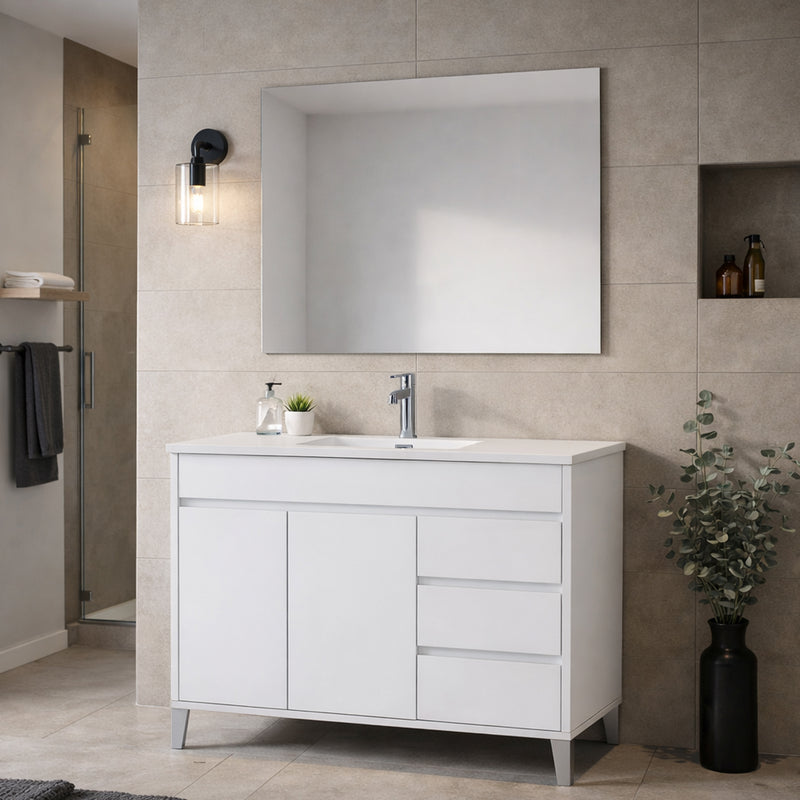 Mobile Bagno con Ante e Cassetti Soft-Close e Specchio – Collezione Armonia 100 cm