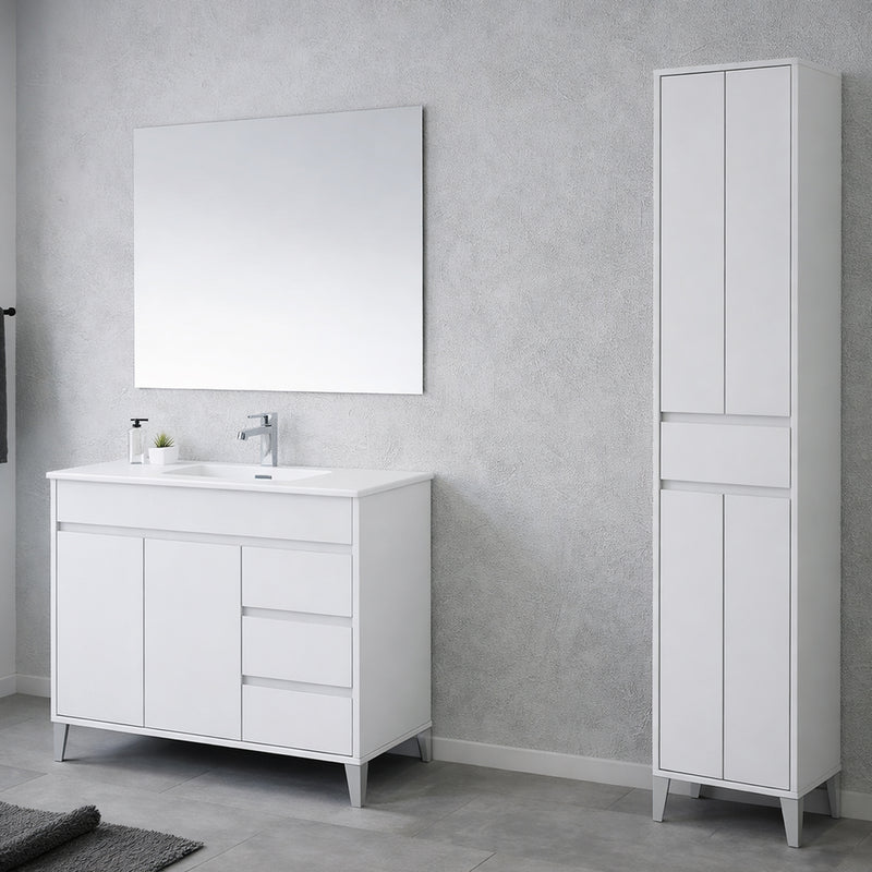 Mobile Bagno con Ante e Cassetti Soft-Close e Specchio – Collezione Armonia 100 cm