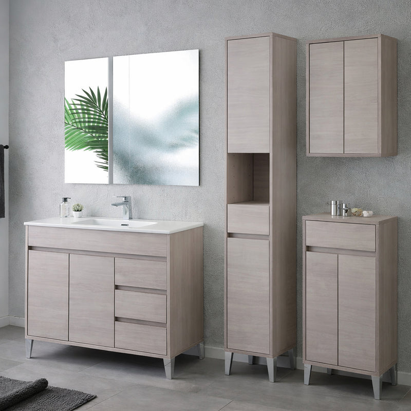 Mobile Bagno con Ante e Cassetti Soft-Close e Specchio – Collezione Armonia 100 cm