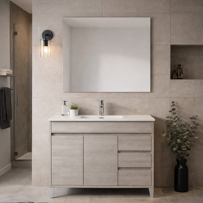 Mobile Bagno con Ante e Cassetti Soft-Close e Specchio – Collezione Armonia 100 cm