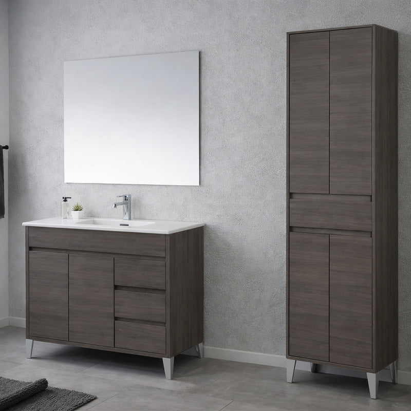 Mobile Bagno con Ante e Cassetti Soft-Close e Specchio – Collezione Armonia 100 cm