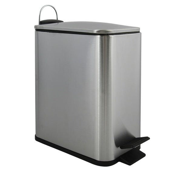 Pattumiera a pedale modello Erik capacità 5 litri in acciaio inox spazzolato by CeramicStore | Lo specialista del tuo bagno