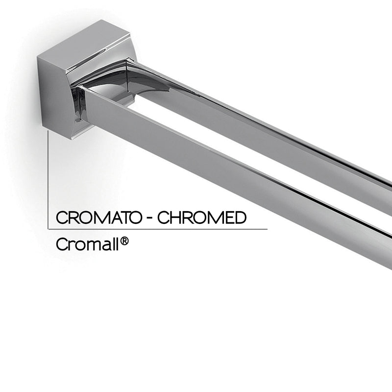 Portasalviette fisso 2 braccia installazione a parete Kent di Gedy - Cromato by CeramicStore | Lo specialista del tuo bagno
