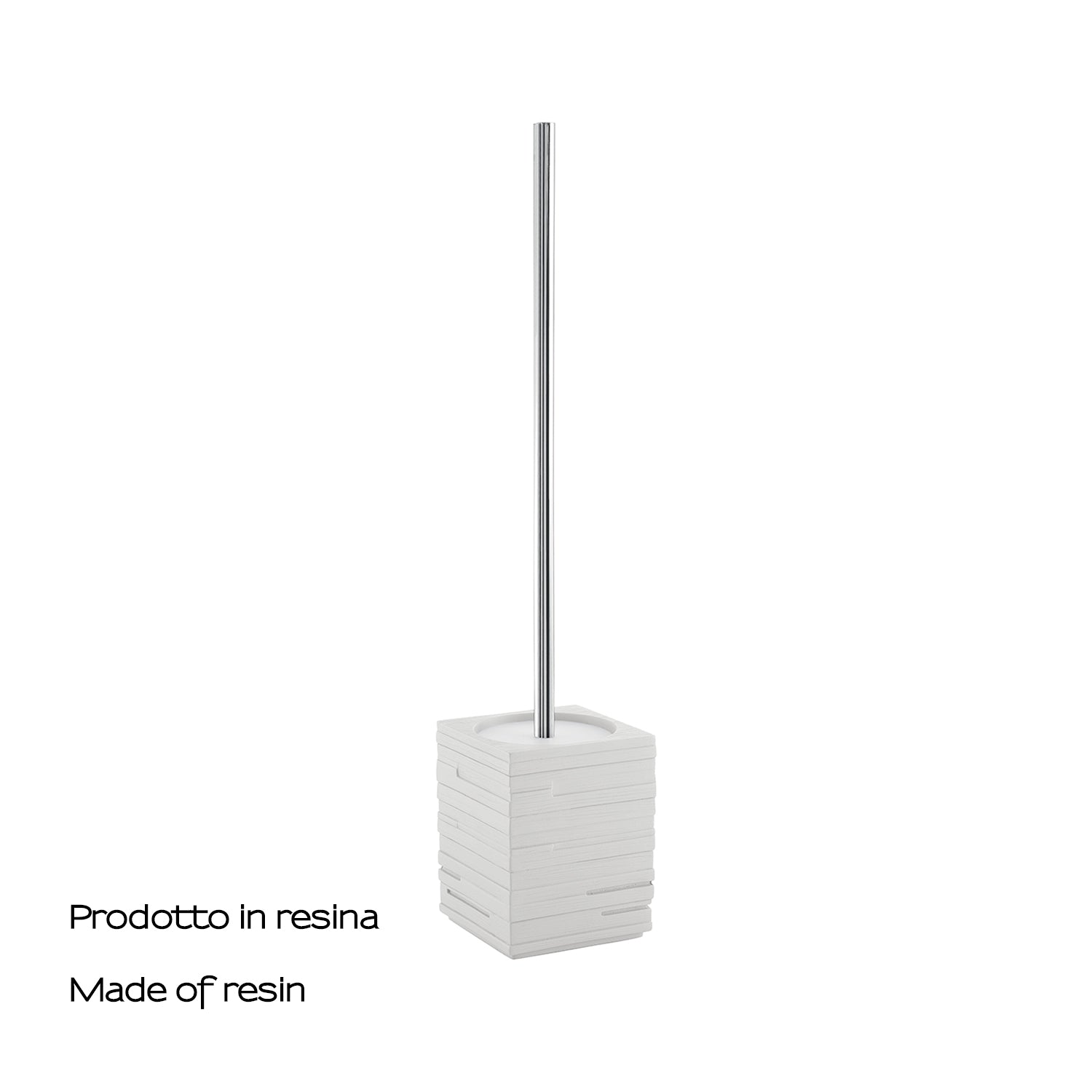 Scopino da appoggio con ciuffo in setole Gedy serie Quadrotto - Bianco by CeramicStore | Lo specialista del tuo bagno