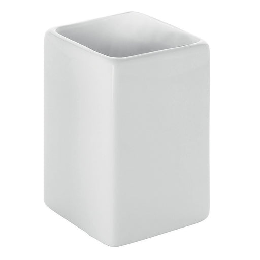Portaspazzolini in ceramica Gedy serie Verbena - Bianco