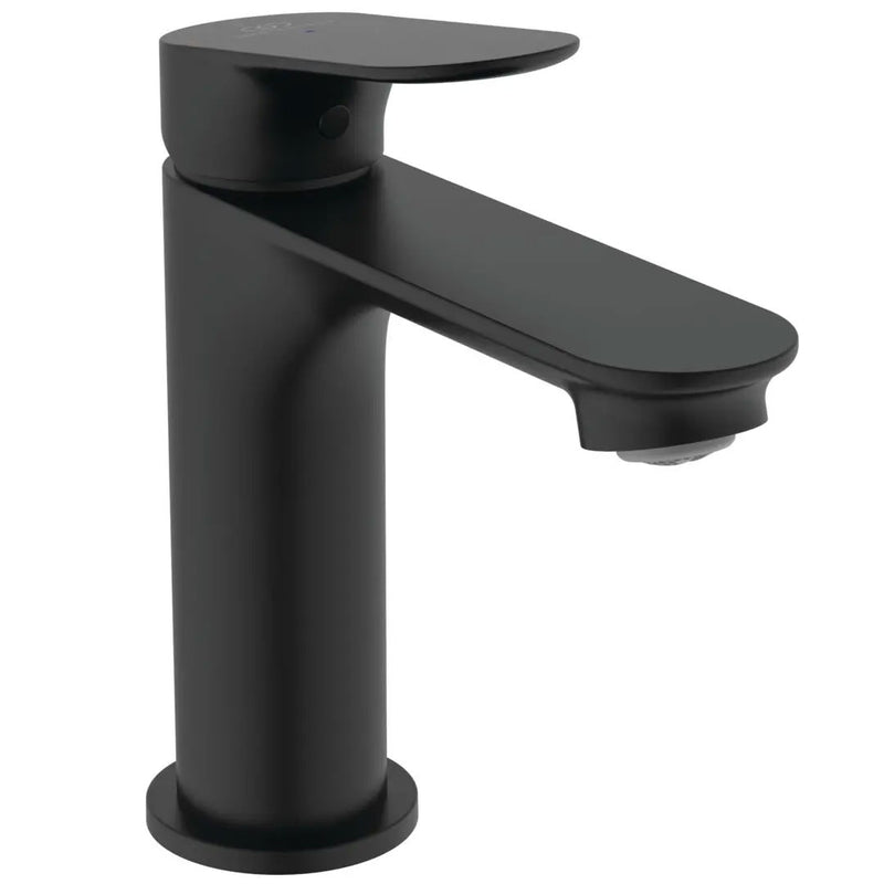 Miscelatore monocomando per lavabo altezza 18 cm colore nero Ideal Standard Ceralife O  con piletta click-clack e Bluestart