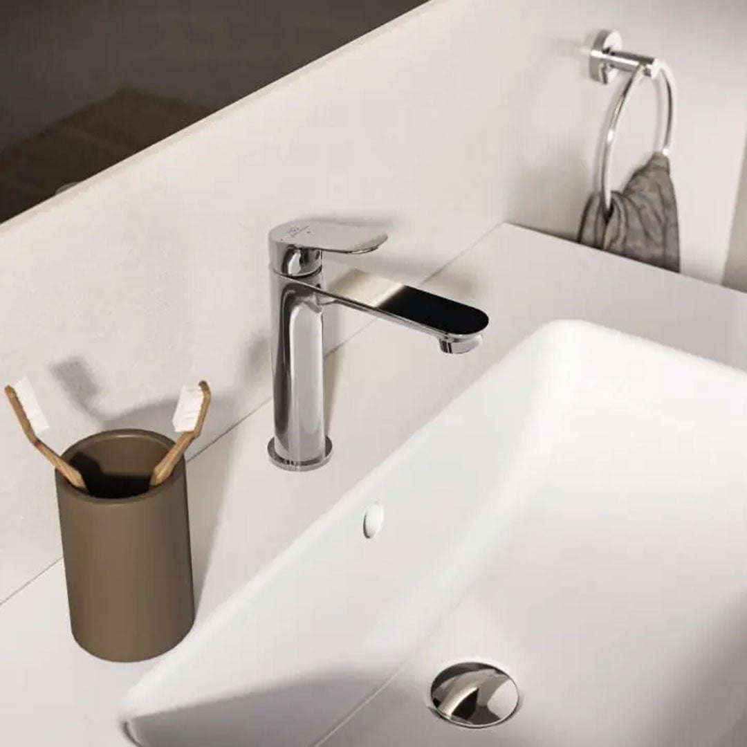 Miscelatore lavabo cromato con Scarico Click-Clack Ideal Standard Ceralife O con BlueStart