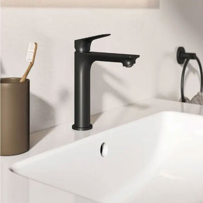 Miscelatore lavabo Nero Opaco con Scarico Click-Clack Ideal Standard Ceralife O con BlueStart BE009CR