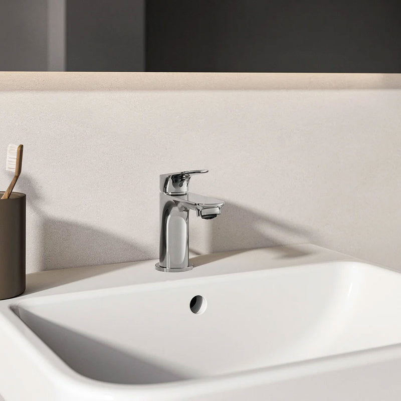 Rubinetto Miscelatore Lavabo Ideal Standard Ceralife O cromato con piletta di scarico e saltello da 1-1/4" con sistema BlueStart