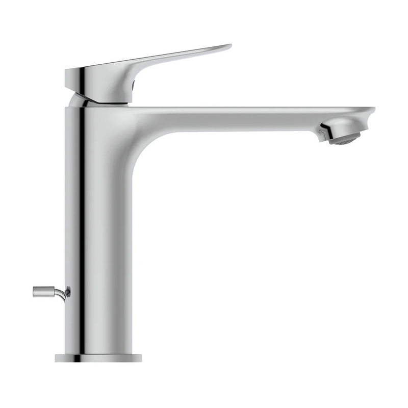 Miscelatore lavabo Medio cromato Ideal Standard Ceralife O con piletta di scarico con sistema Bluestart