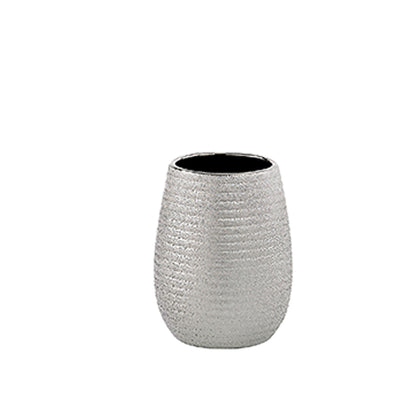 Portaspazzolini da appoggio in ceramica Gedy modello Astrid - Argento