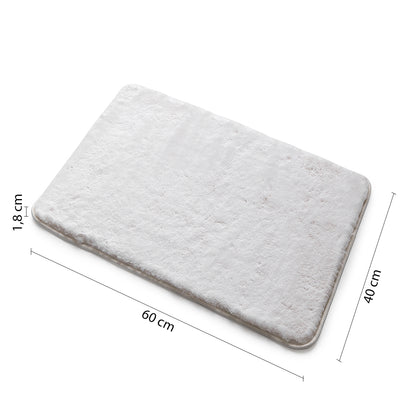 Tappeto bagno 40x60 cm modello Fuzzy di Gedy - Bianco by CeramicStore | Lo specialista del tuo bagno