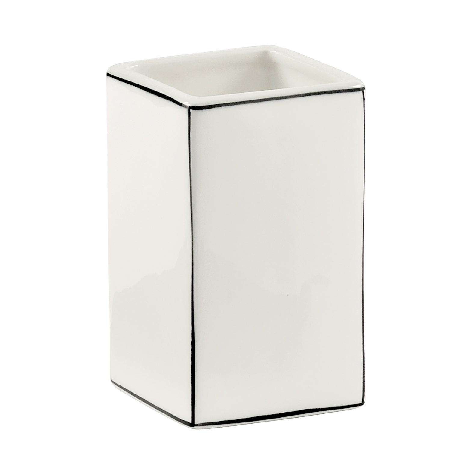 Portaspazzolini in ceramica Gedy serie Lucrezia - Bianco