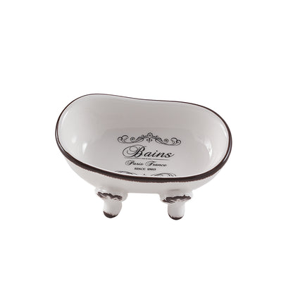 Portasapone da appoggio in ceramica Gedy serie Amelie - Bianco
