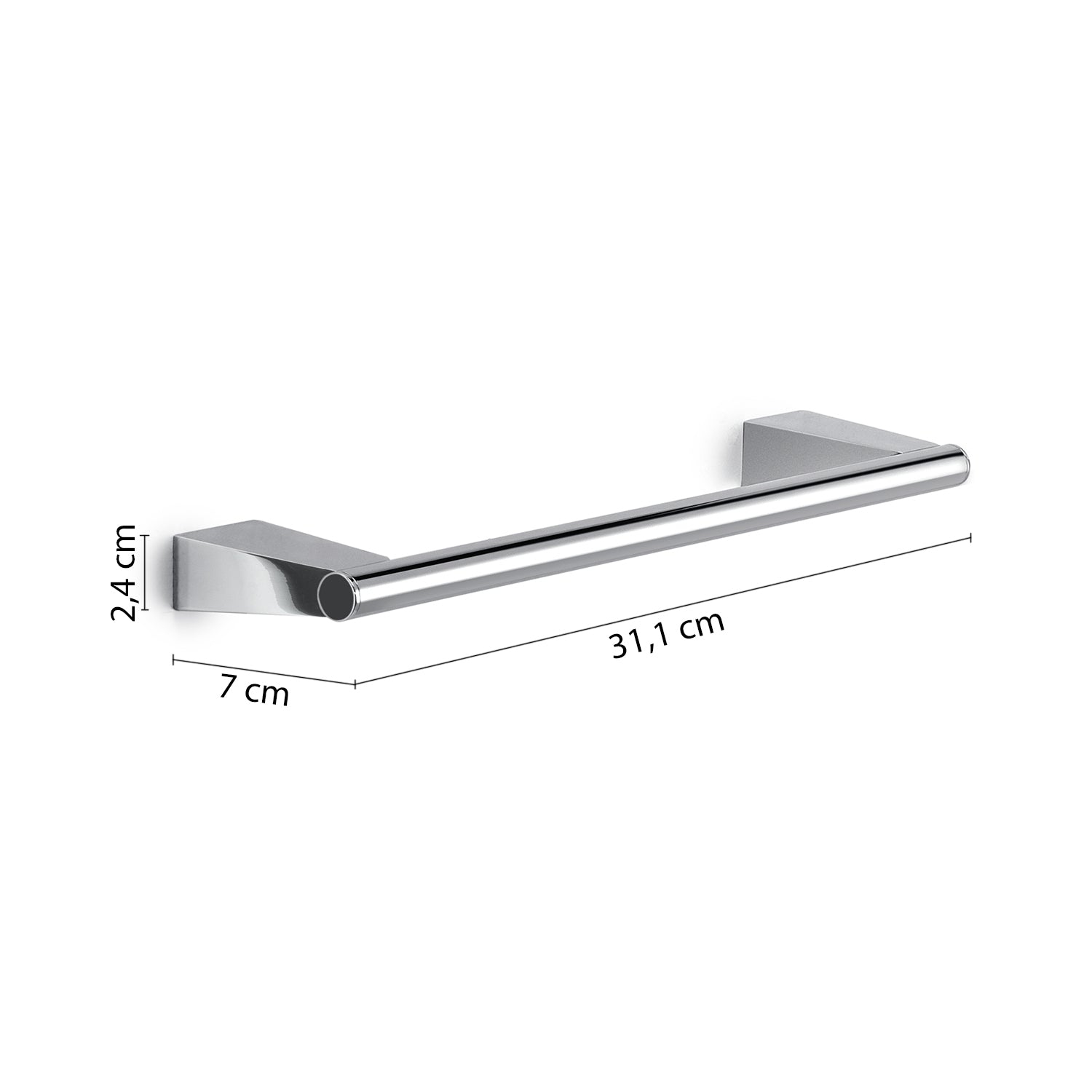 Porta asciugamani a parete in Acciaio Inox Gedy serie Tonale 30 cm - Cromato by CeramicStore | Lo specialista del tuo bagno