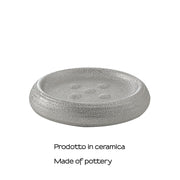 Portasapone da appoggio in ceramica Gedy modello Astrid - Argento