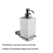 Dosasapone in Acciaio Inox con erogatore in Cromall di Gedy serie Kansas - Cromato by CeramicStore | Lo specialista del tuo bagno