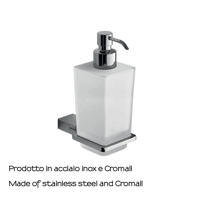 Dosasapone in Acciaio Inox con erogatore in Cromall di Gedy serie Kansas - Cromato by CeramicStore | Lo specialista del tuo bagno