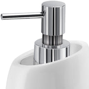 Dispenser sapone con erogatore in Cromall Gedy serie Iside - Bianco Lucido