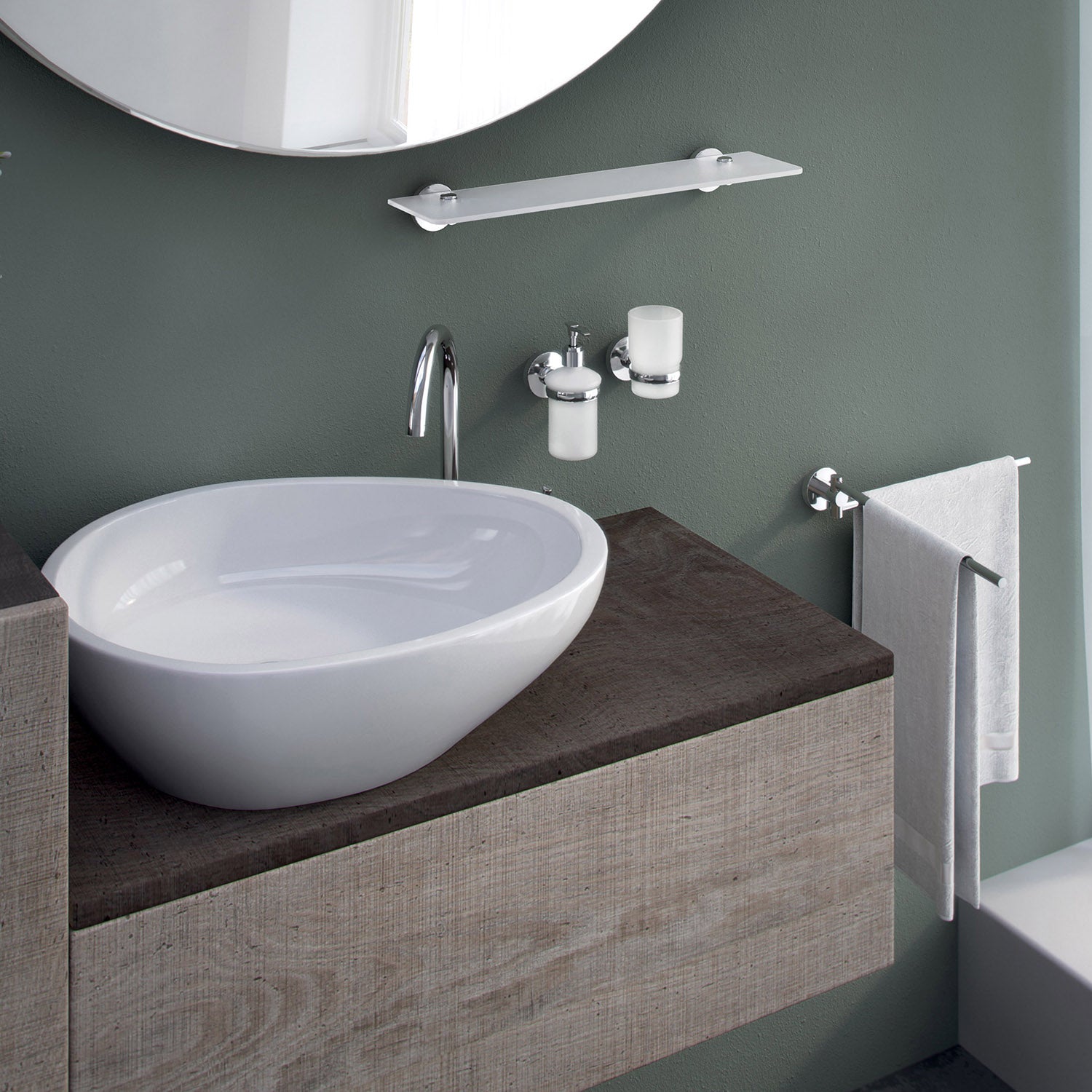 Porta asciugamani a snodo in Acciaio Inox e Cromall Gedy serie Felce - Cromato by CeramicStore | Lo specialista del tuo bagno