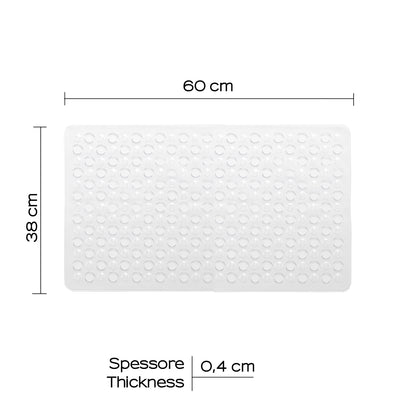 Tappeto antiscivolo vasca 38x60 modello Maim di Gedy - Trasparente by CeramicStore | Lo specialista del tuo bagno
