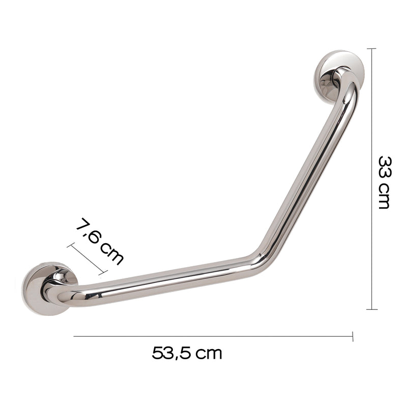 Maniglione 135° in Acciaio Inox AISI 304 Gedy serie Project - Lucido by CeramicStore | Lo specialista del tuo bagno
