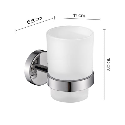 Portaspazzolini in Acciaio Inox AISI 304 Gedy serie Project - Lucido