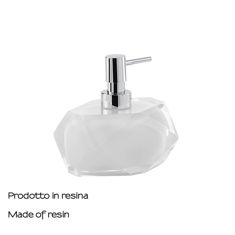 Dosasapone con erogatore in plastica cromata Gedy serie Chanelle - Bianco