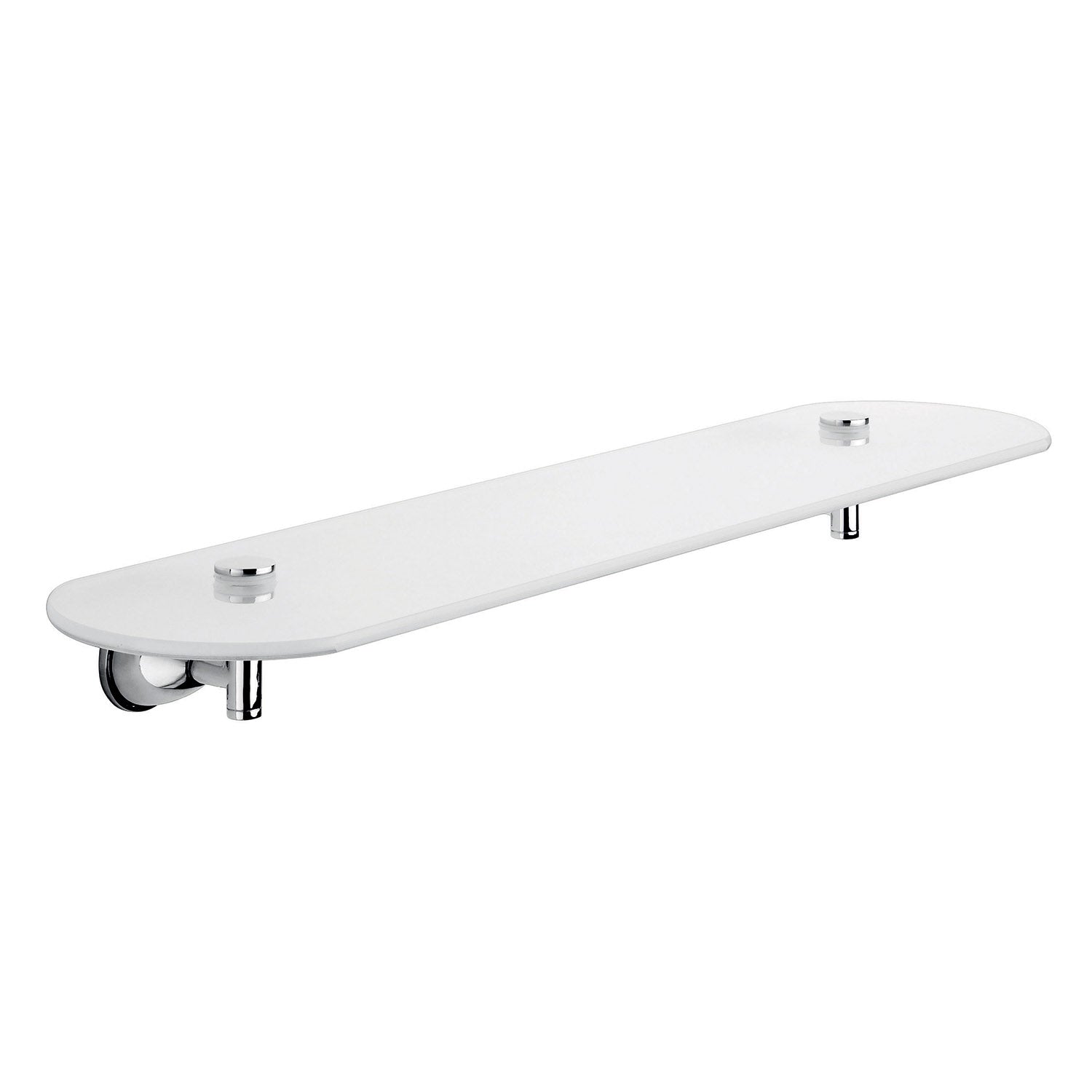 Mensola 52 cm in Vetro temperato Genziana di Gedy - Cromato