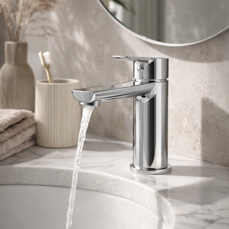 Miscelatore monocomando lavabo Rubiflux serie Zea - Cromo