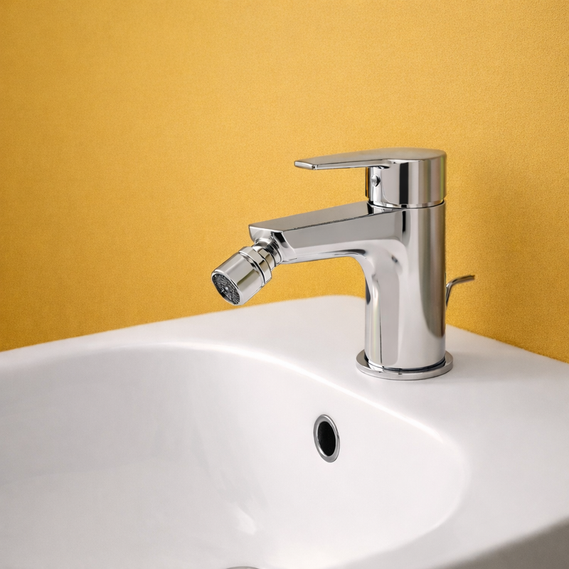 Single-lever bidet mixer RubiFlux Zea series - Chrome