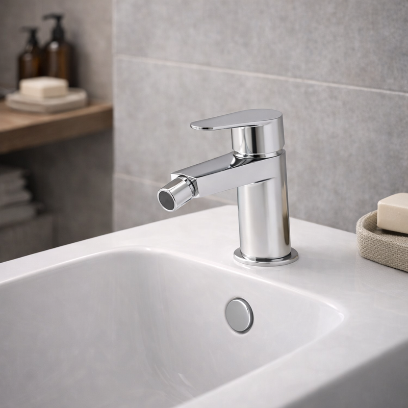 Miscelatore monocomando bidet RubiFlux serie Ampra - Cromo