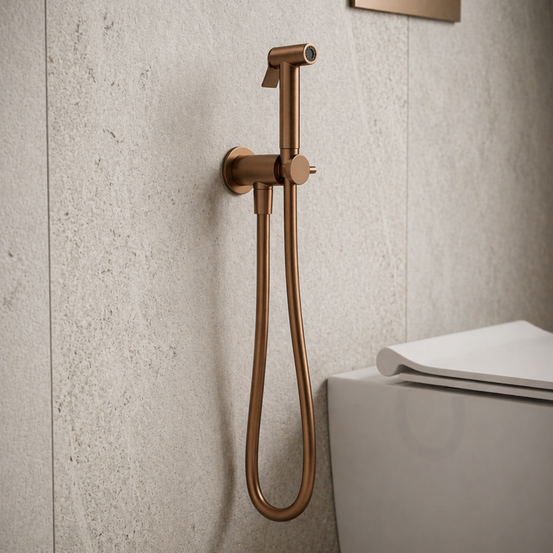 Idroscopino con miscelatore in acciaio 316L BathCore – Bronzo
