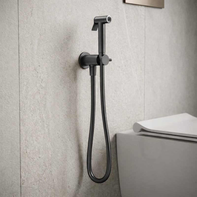 Idroscopino con miscelatore in acciaio 316L BathCore – Gun metal