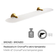 Mensola 60 cm a parete di Gedy serie Romance - Bronzo
