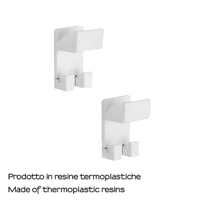 Set 2 pezzi appendini a muro di Gedy serie 2900 - Bianco by CeramicStore | Lo specialista del tuo bagno