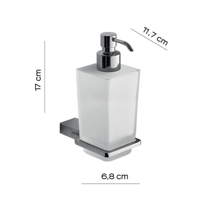 Dosasapone in Acciaio Inox con erogatore in Cromall di Gedy serie Kansas - Cromato by CeramicStore | Lo specialista del tuo bagno