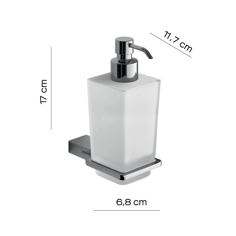 Dosasapone in Acciaio Inox con erogatore in Cromall di Gedy serie Kansas - Cromato by CeramicStore | Lo specialista del tuo bagno