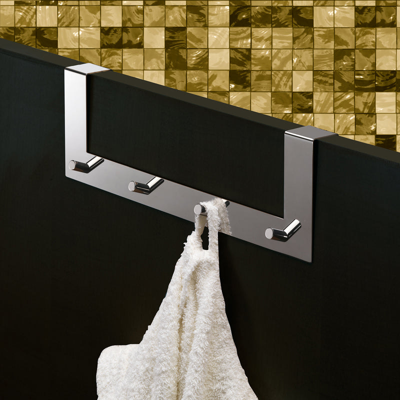 Appendiabiti Morgana multiplo sopraporta da 40 mm - Cromato by CeramicStore | Lo specialista del tuo bagno
