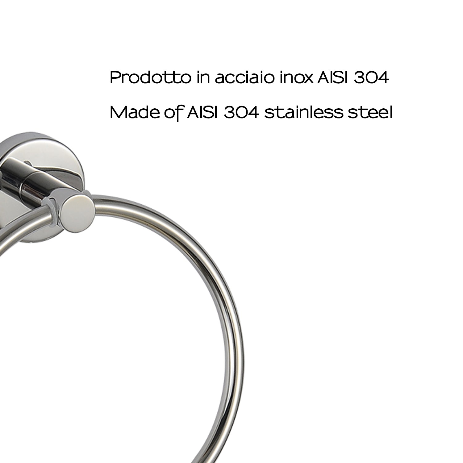 Portasalviette ad anello in Acciaio Inox AISI 304 Gedy serie Project - Lucido by CeramicStore | Lo specialista del tuo bagno