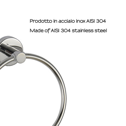 Portasalviette ad anello in Acciaio Inox AISI 304 Gedy serie Project - Lucido by CeramicStore | Lo specialista del tuo bagno