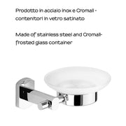 Portasapone a parete di Gedy serie Edera Plus - Cromato by CeramicStore | Lo specialista del tuo bagno