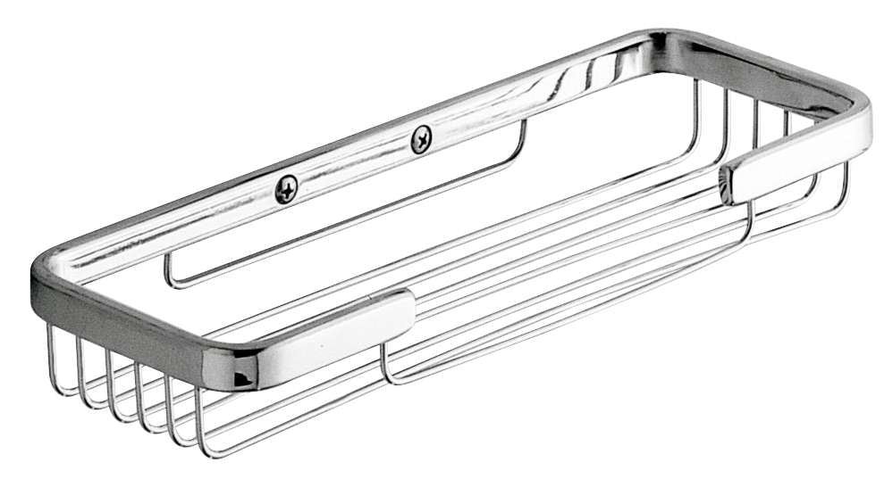 Portaoggetti doccia rettangolare in Acciaio Inox modello Augustus di Gedy - Cromato by CeramicStore | Lo specialista del tuo bagno