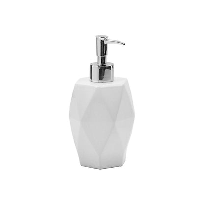 Dosasapone in ceramica con erogatore cromato Gedy serie Dalia - Bianco